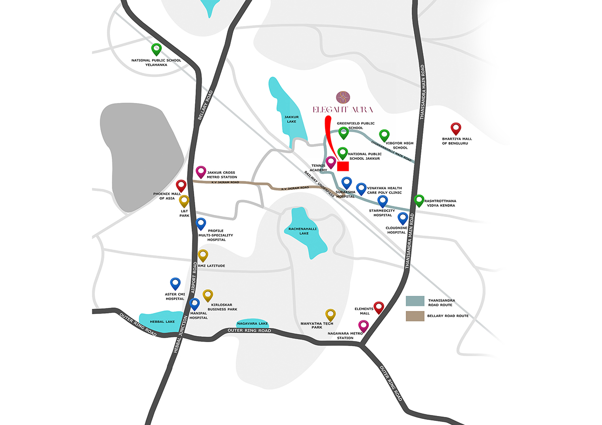 Elegant Aura Location Map